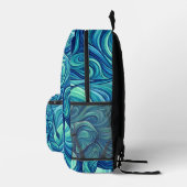 Abstracte Kunst Olifant Blauwe Gradiënt Rugzak (Rechts)