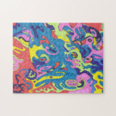 abstracte kunst "Onderwater afspelen" Legpuzzel (Horizontaal)