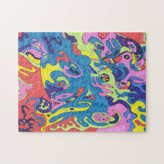 abstracte kunst "Onderwater afspelen" Legpuzzel (Horizontaal)