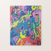 abstracte kunst "Onderwater afspelen" Legpuzzel (Verticaal)