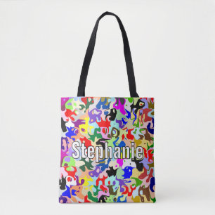 Abstracte Kunst Ontwerp Gepersonaliseerd Tote Bag