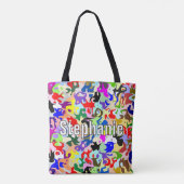 Abstracte Kunst Ontwerp Gepersonaliseerd Tote Bag (Achterkant)