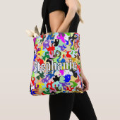 Abstracte Kunst Ontwerp Gepersonaliseerd Tote Bag (Dichtbij)