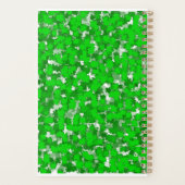 Abstracte kunst ontwerp oranje blad planner (Achterkant)