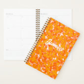Abstracte kunst ontwerp oranje blad planner (Display)