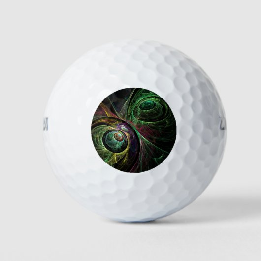 Abstracte kunst oogmerk golfballen (Voorkant)