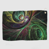 Abstracte kunst oogmerk golfhanddoek (Horizontaal)
