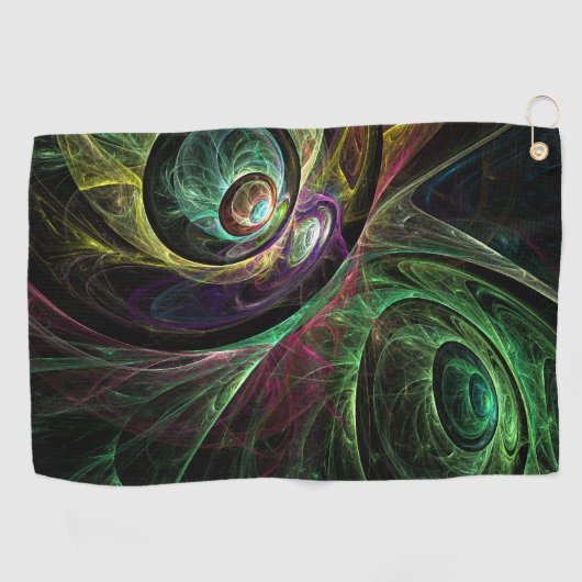 Abstracte kunst oogmerk golfhanddoek (Horizontaal)