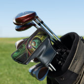 Abstracte kunst oogmerk golfheadcover (Insitu)