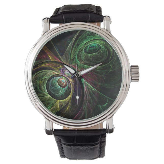 Abstracte kunst oogmerk horloge (Voorkant)