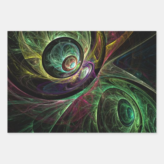 Abstracte kunst oogmerk inpakpapier vel (Voorkant 3)