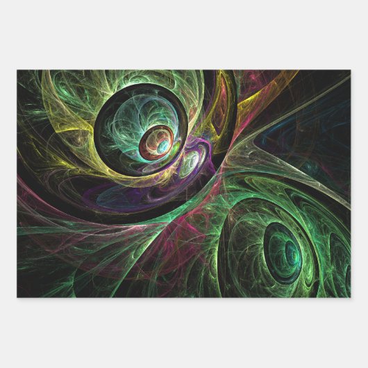 Abstracte kunst oogmerk inpakpapier vel (Voorkant 2)