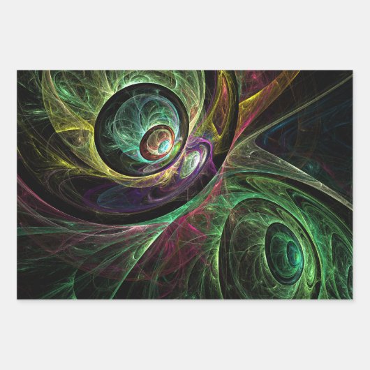 Abstracte kunst oogmerk inpakpapier vel (Voorkant)