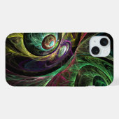 Abstracte kunst oogmerk iPhone hoesje (Achterkant horizontaal)