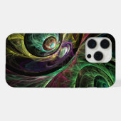 Abstracte kunst oogmerk iPhone hoesje (Achterkant horizontaal)
