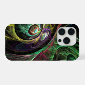 Abstracte kunst oogmerk iPhone hoesje (Achterkant horizontaal)