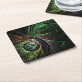 Abstracte kunst oogmerk kartonnen onderzetters (Schuin)