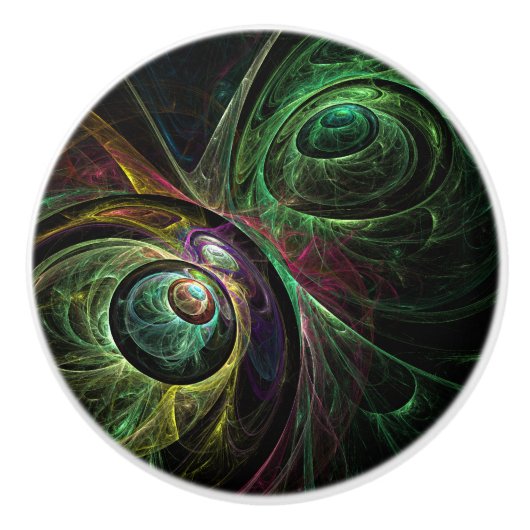 Abstracte kunst oogmerk keramische knop (Voorkant)