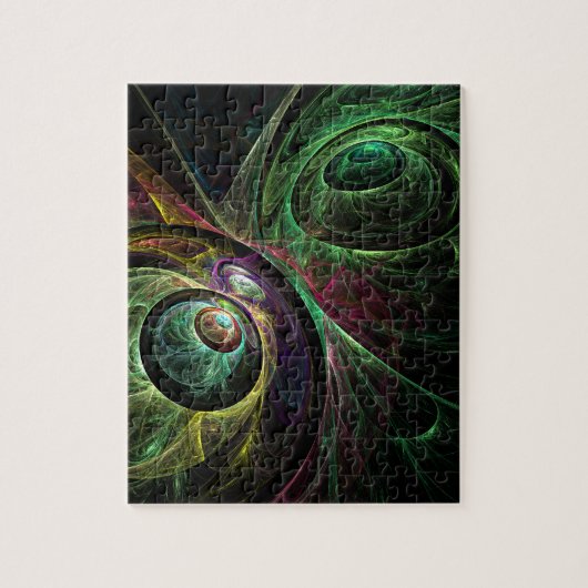 Abstracte kunst oogmerk legpuzzel (Verticaal)