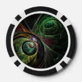Abstracte kunst oogmerk poker chips (Achterkant)