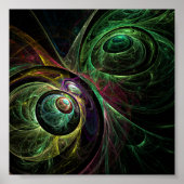 Abstracte kunst oogmerk poster (Voorkant)