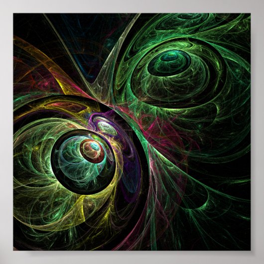 Abstracte kunst oogmerk poster (Voorkant)