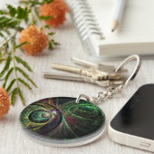 Abstracte kunst oogmerk sleutelhanger (Voorkant Rechts)