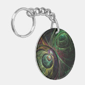 Abstracte kunst oogmerk sleutelhanger (Voorkant Links)