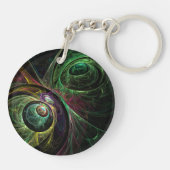 Abstracte kunst oogmerk sleutelhanger (Achterkant)