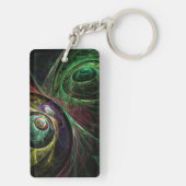 Abstracte kunst oogmerk sleutelhanger (achterkant)