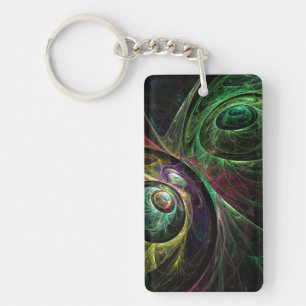 Abstracte kunst oogmerk sleutelhanger