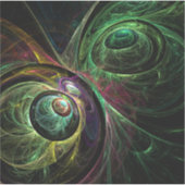 Abstracte kunst oogmerk sticker (Voorkant)