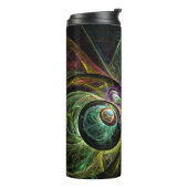 Abstracte kunst oogmerk thermosbeker (Gedraaid links)