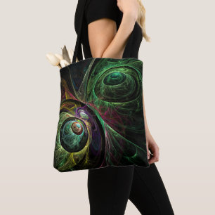 Abstracte kunst oogmerk tote bag
