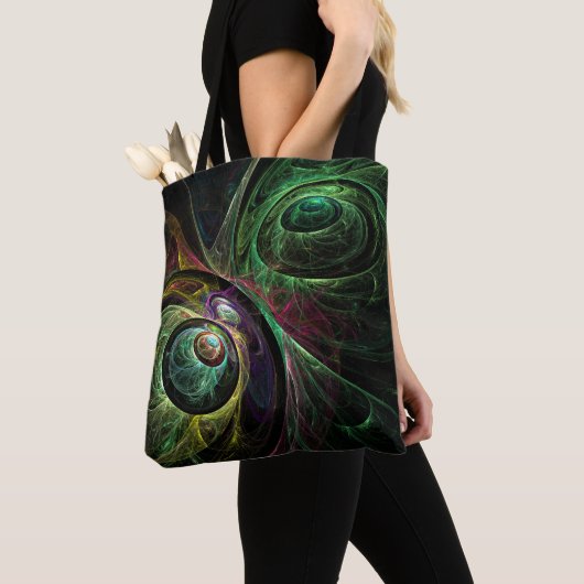 Abstracte kunst oogmerk tote bag (Dichtbij)