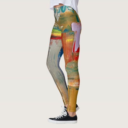 Abstracte kunst op actieve draag broek! leggings (Links)