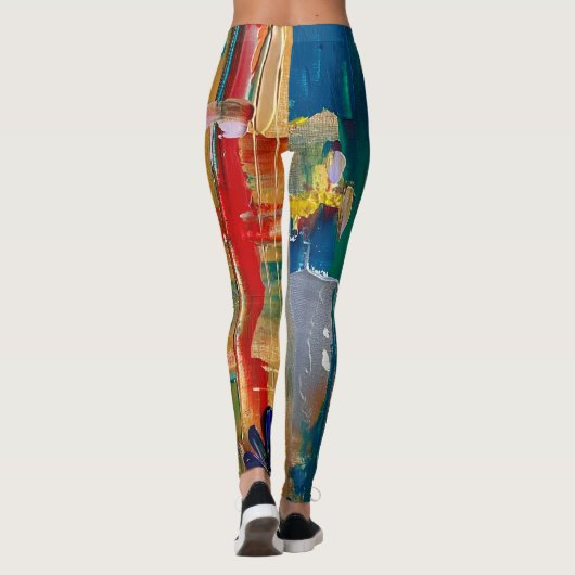 Abstracte kunst op actieve draag broek! leggings (Achterkant)