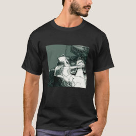 Abstracte kunst op basis van landschapsformaties t-shirt