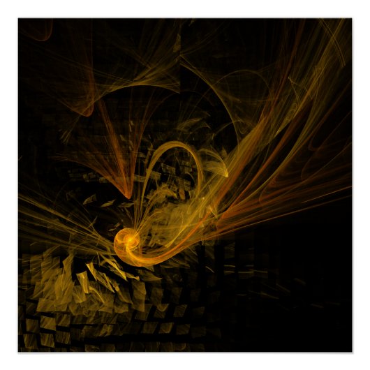 Abstracte Kunst op Breekpunt Poster (Voorkant)