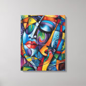 Abstracte kunst op canvas afdruk (Voorkant)