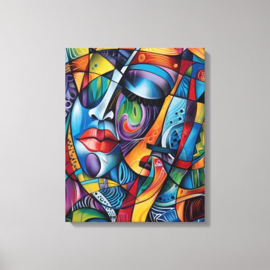 Abstracte kunst op canvas afdruk (Voorkant)