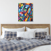 Abstracte kunst op canvas afdruk (Insitu (Slaapkamer))