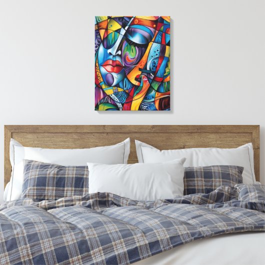 Abstracte kunst op canvas afdruk (Insitu (Slaapkamer))