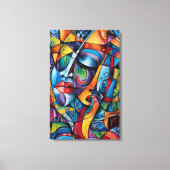 Abstracte kunst op canvas afdruk (Voorkant)