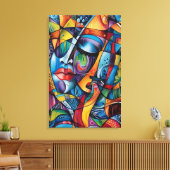 Abstracte kunst op canvas afdruk (Insitu (Woonkamer))