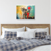 Abstracte kunst op canvas afdruk (Insitu (Slaapkamer))