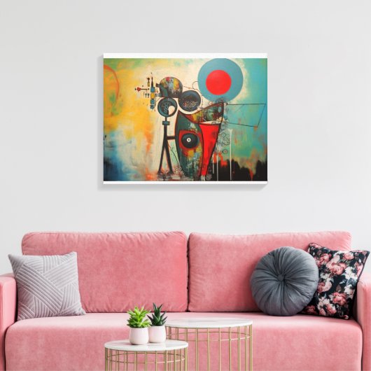 Abstracte kunst op canvas afdruk (Insitu (Woonkamer))