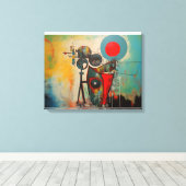 Abstracte kunst op canvas afdruk (Insitu (Houten vloer))