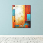 Abstracte kunst op canvas afdruk (Insitu (Houten vloer))