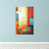 Abstracte kunst op canvas afdruk (Insitu (Houten vloer))
